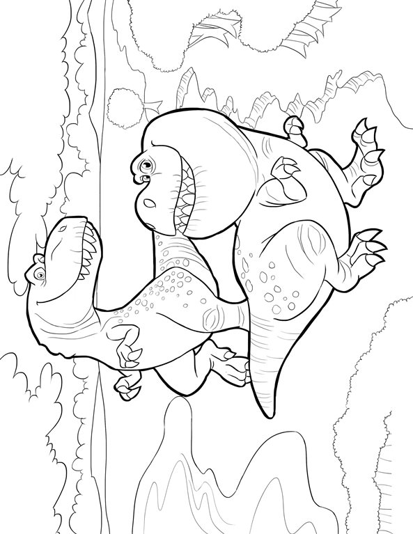 Plansa de colorat cu Dinozauri 63 161